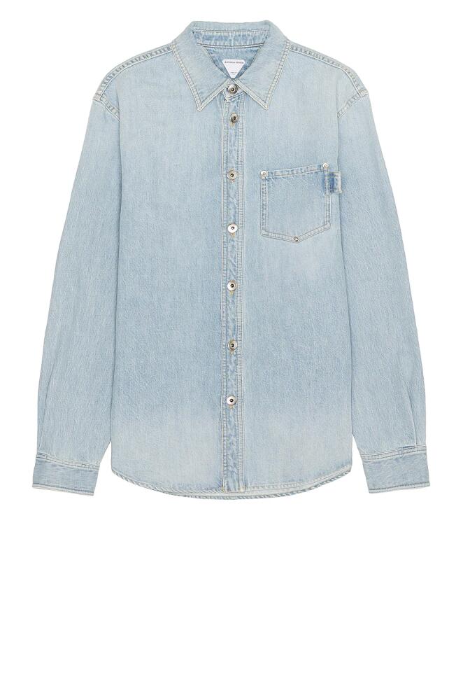 Bottega Veneta Light Bleached Denim Shirt in Blue Cover