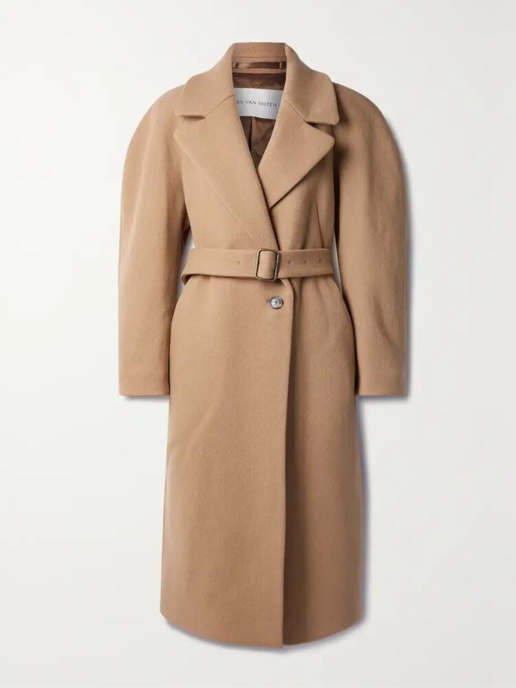 Dries Van Noten - Belted Wool-twill Coat - Neutrals Cover