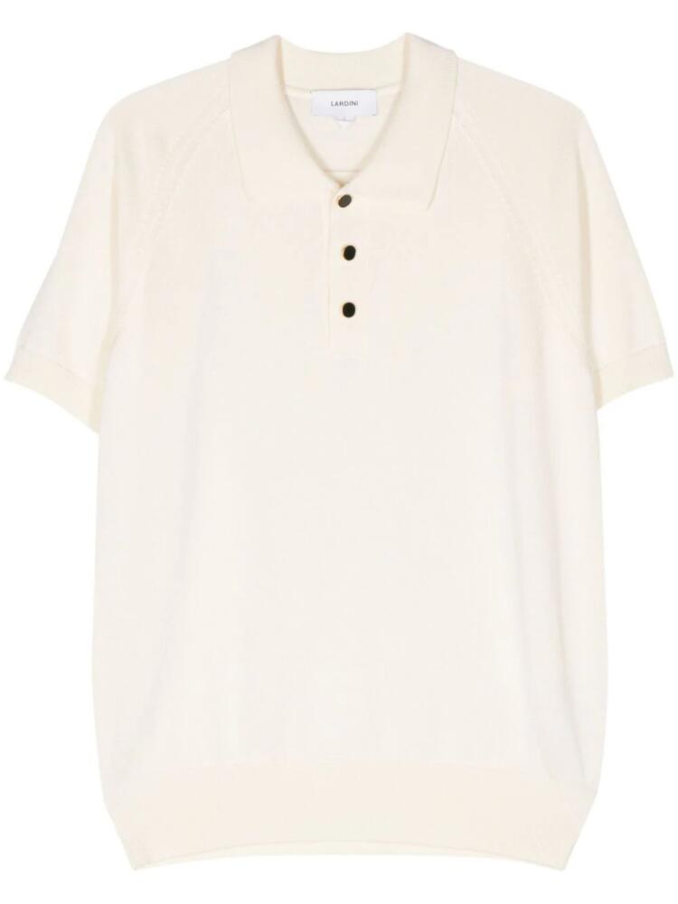 Lardini fine-knit polo shirt - Neutrals Cover