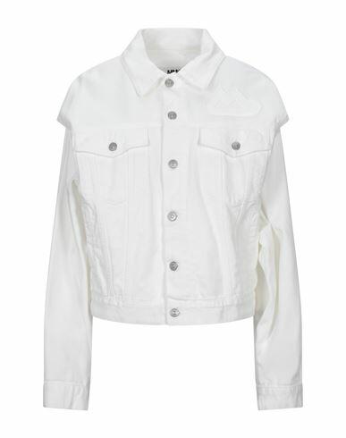 Mm6 Maison Margiela Woman Denim outerwear White Cotton Cover