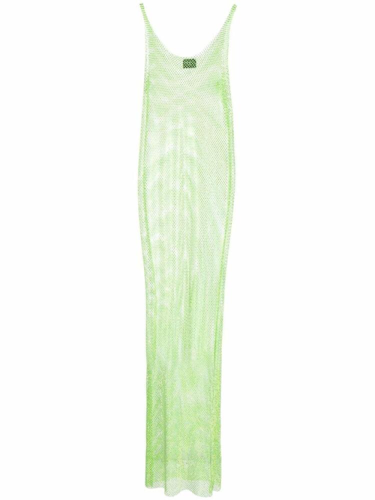 Santa Brands rhinestone-embellished mesh long dress - Green Cover