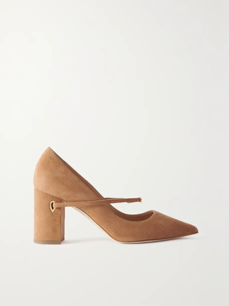 Jennifer Chamandi - Lore 85 Suede Pumps - Brown Cover