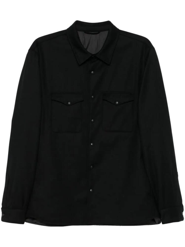 ERALDO virgin wool shirt jacket - Black Cover