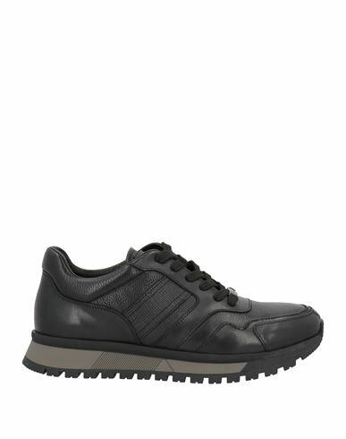 Baldinini Man Sneakers Black Calfskin Cover