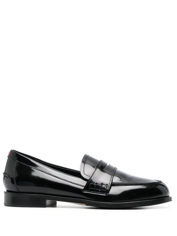 Aeyde penny-slot leather loafers - Black Cover