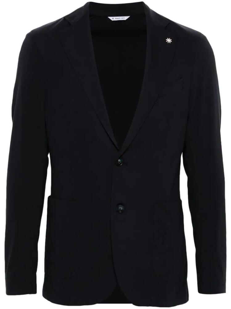 Manuel Ritz single-breasted jersey blazer - Blue Cover