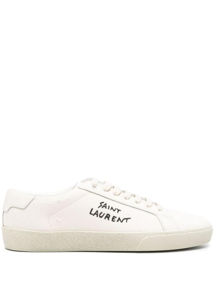 Saint Laurent Court Classic canvas sneakers - Neutrals Cover