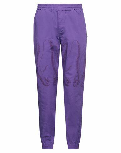 Octopus Man Pants Purple Cotton, Elastane Cover