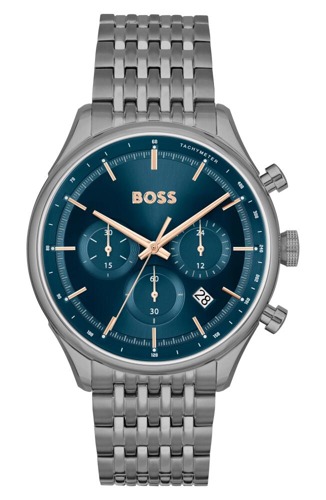 BOSS Gregor Bracelet Watch, 45mm in Blue Cover