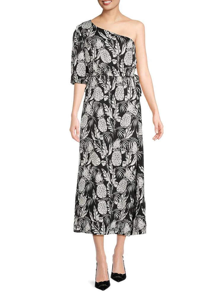 Elie Tahari Women's Pineapple Maxi Dress - White Black Cover