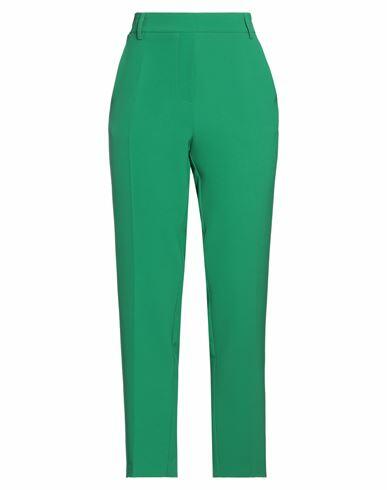 Rue Du Bac Woman Pants Green Polyester, Elastane Cover