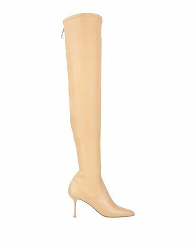 Francesco Russo Woman Boot Beige Lambskin Cover