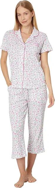 Karen Neuburger Blooming Breeze Two-Piece Short Sleeve Girlfriend Long Pj Set (Ditsy Pop) Women's Pajama Sets Cover