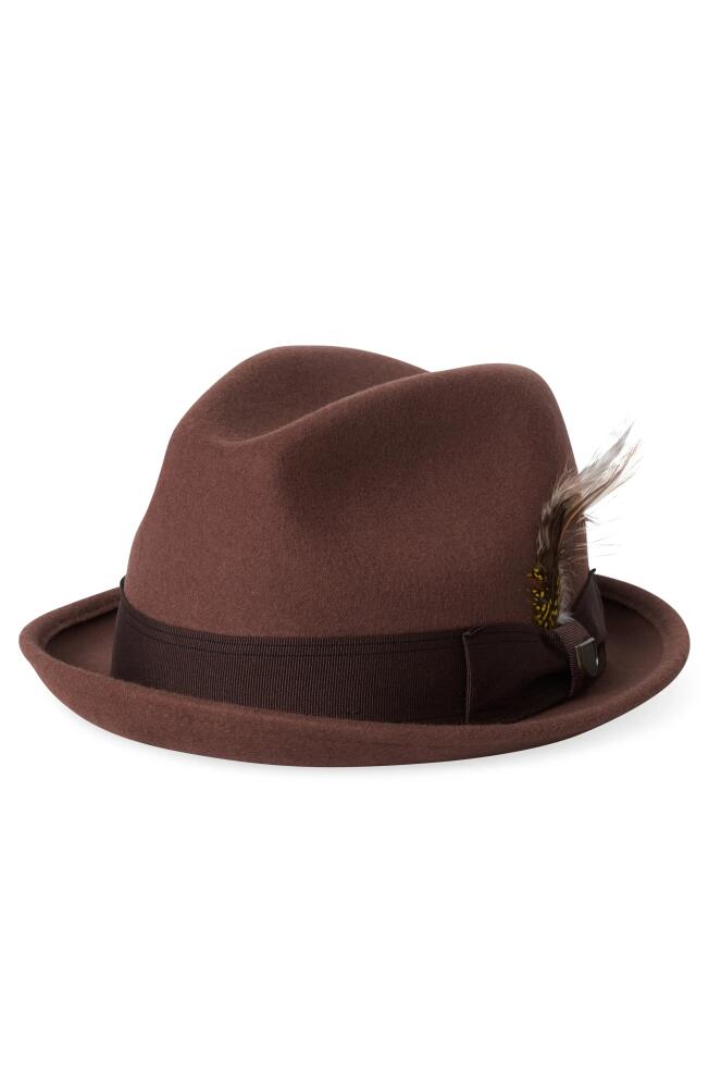 Brixton Gain Wool Fedora in Bison Cover