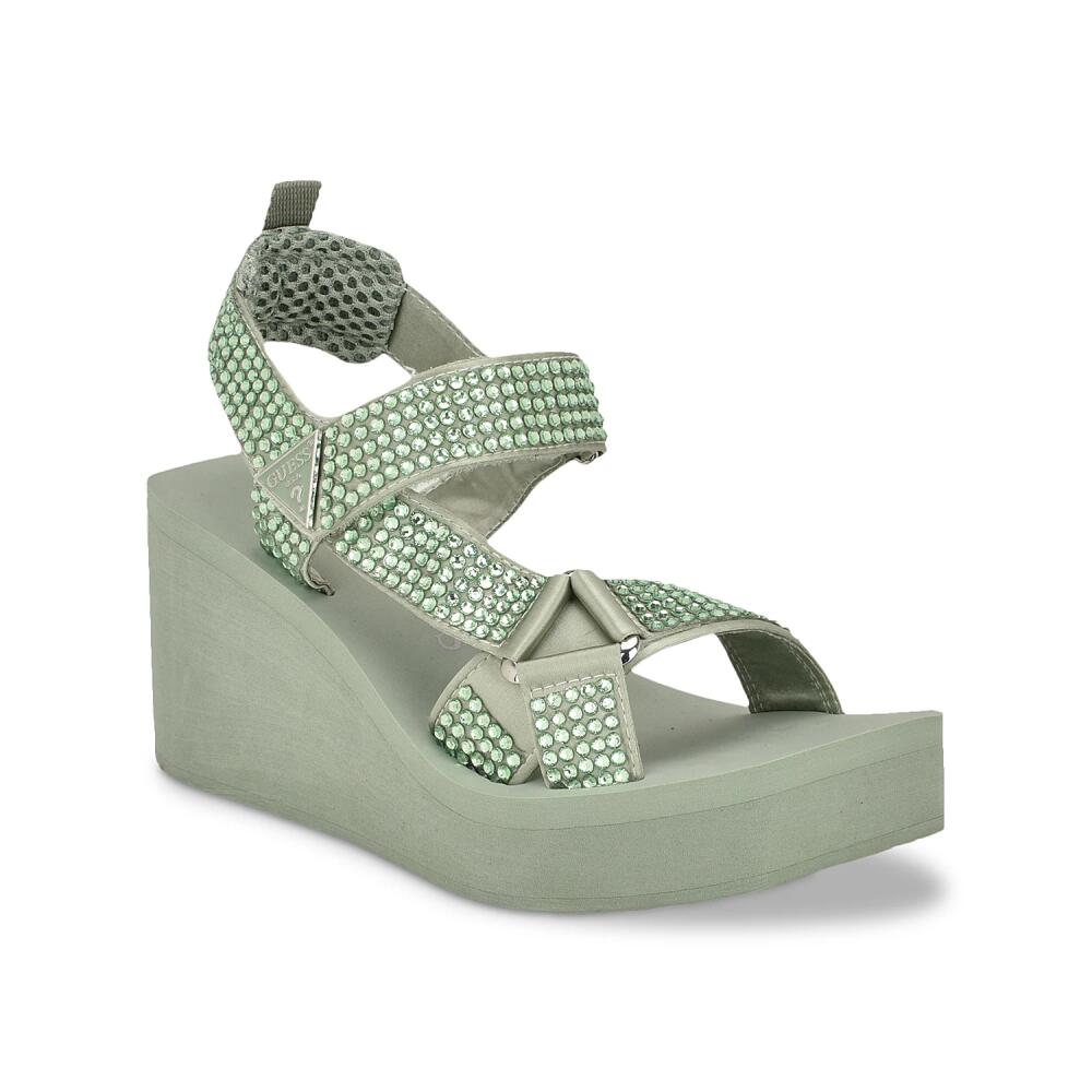 Guess Dawsin Wedge Sandal | Women's | Light Green Cover