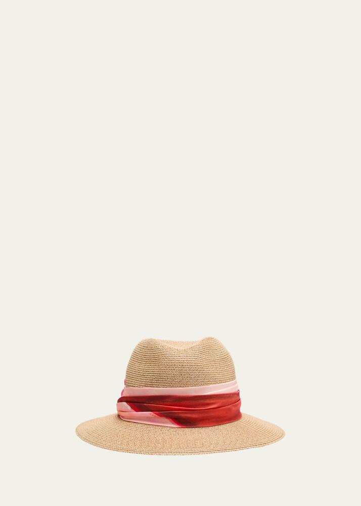 Eugenia Kim Lillian Straw & Silk Scarf Fedora Cover