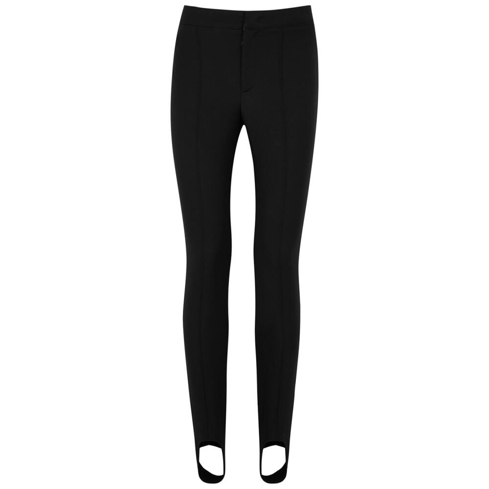 Moncler Black Stirrup Twill Trousers, Trousers, Black, Close fit Cover