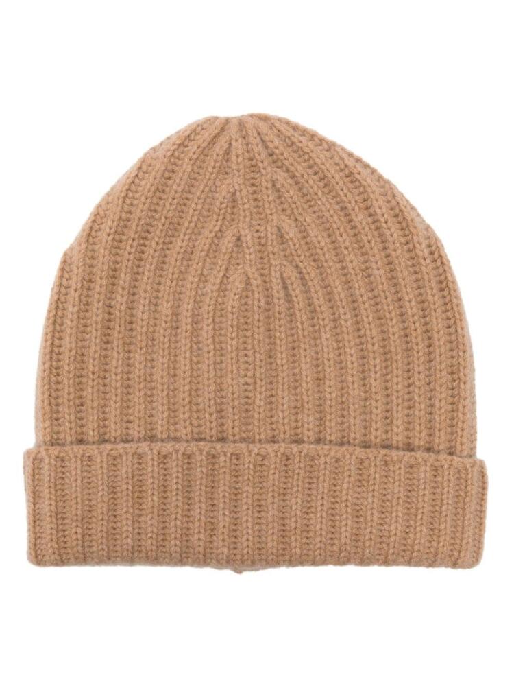 Malo ribbed-knit beanie hat - Brown Cover