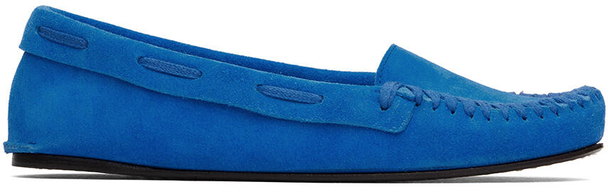 The Row Blue Mabel Moc Loafers Cover