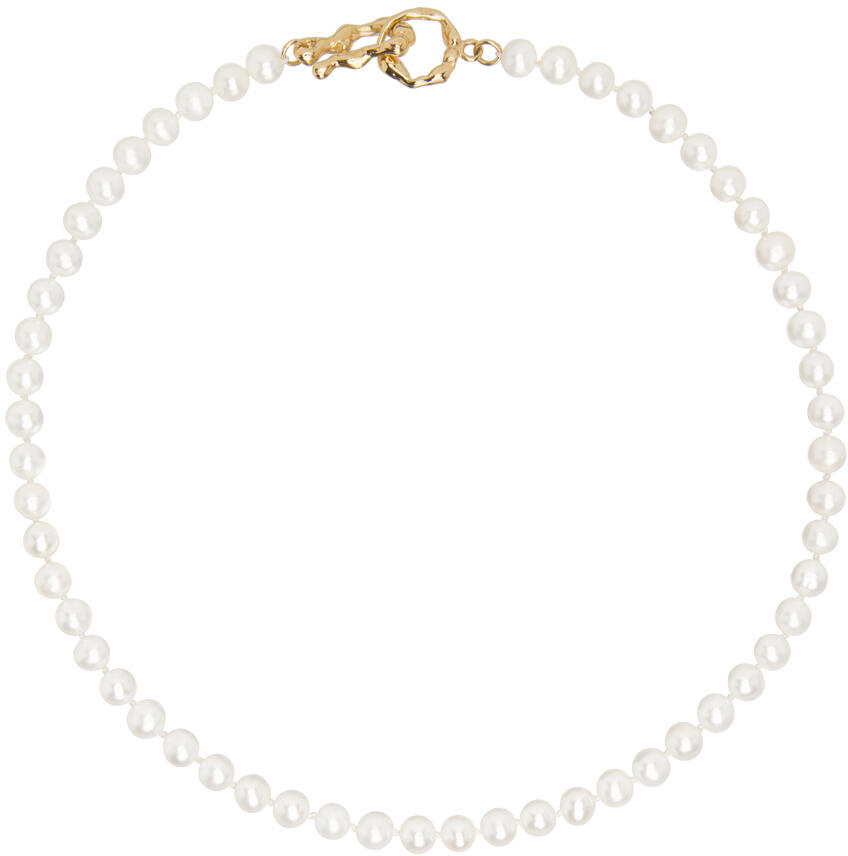 FARIS White Beaded Pearl Necklace Cover