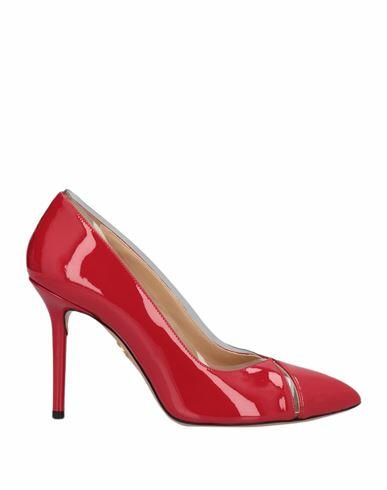 Charlotte Olympia Woman Pumps Red Leather Cover