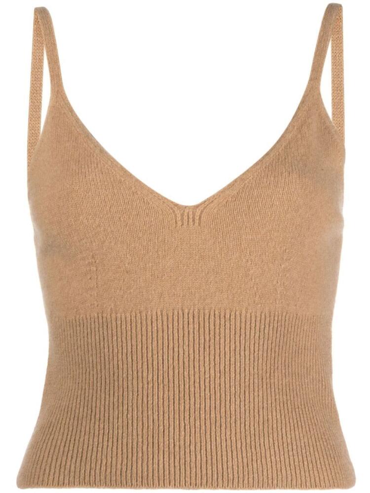 Polo Ralph Lauren ribbed-knit vest top - Neutrals Cover