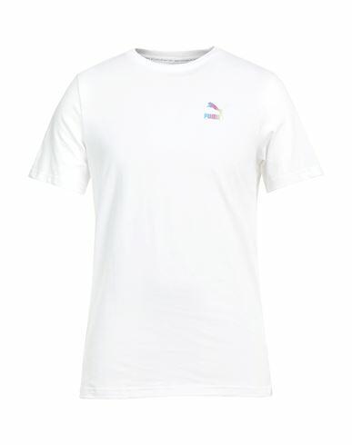 Puma Man T-shirt White Cotton Cover