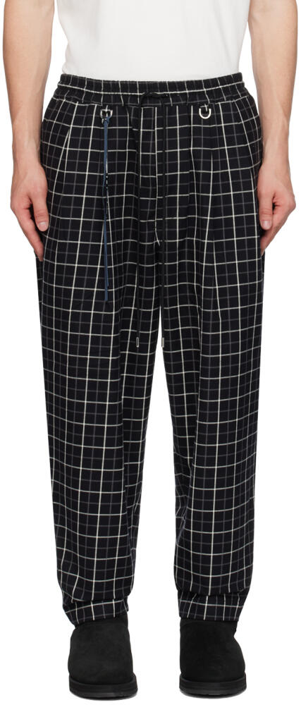 mastermind JAPAN Black Check Trousers Cover