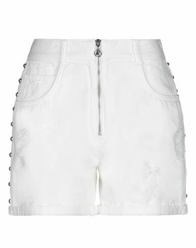 Relish Woman Denim shorts White Cotton Cover