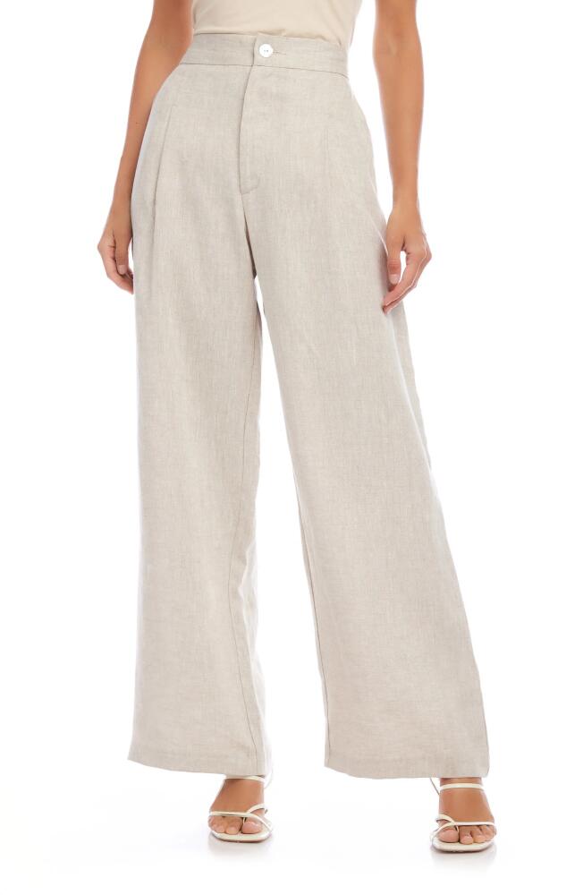 FIFTEEN TWENTY High Waist Wide Leg Linen Pants in Oat Cover