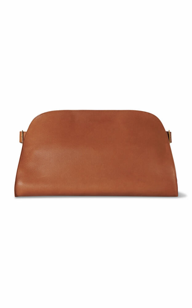 The Row - Margaux E/W Leather Clutch - Brown Cover