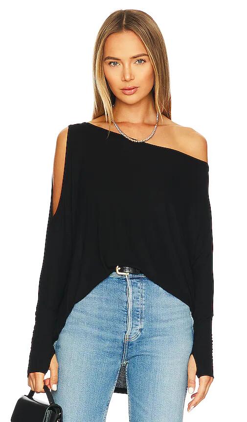 Michael Lauren Deuce Oversized Top in Black Cover