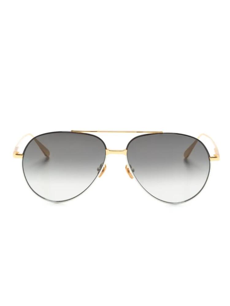 Linda Farrow Marcelo pilot-frame sunglasses - Gold Cover