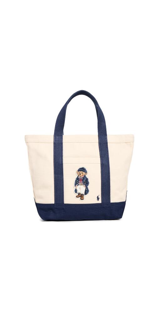 Polo Ralph Lauren Polo Bear Canvas Small Tote Ecru/Navy Cover