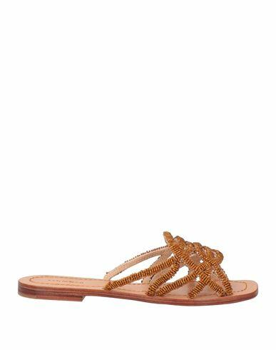 Malìparmi Woman Sandals Brown Textile fibers Cover