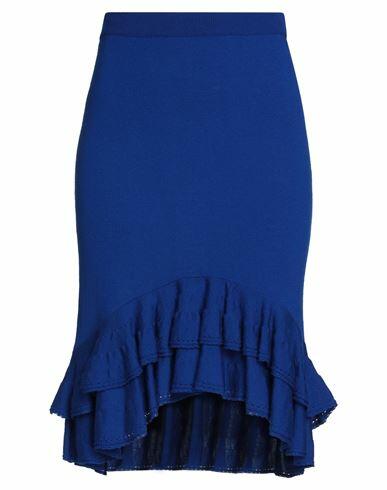 Moschino Woman Mini skirt Bright blue Virgin Wool Cover