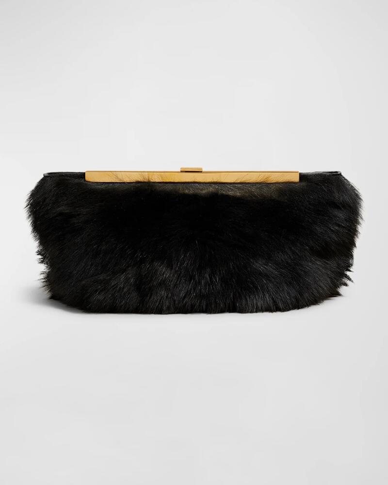 Khaite Aimee Shearling Envelope Clutch Bag Cover