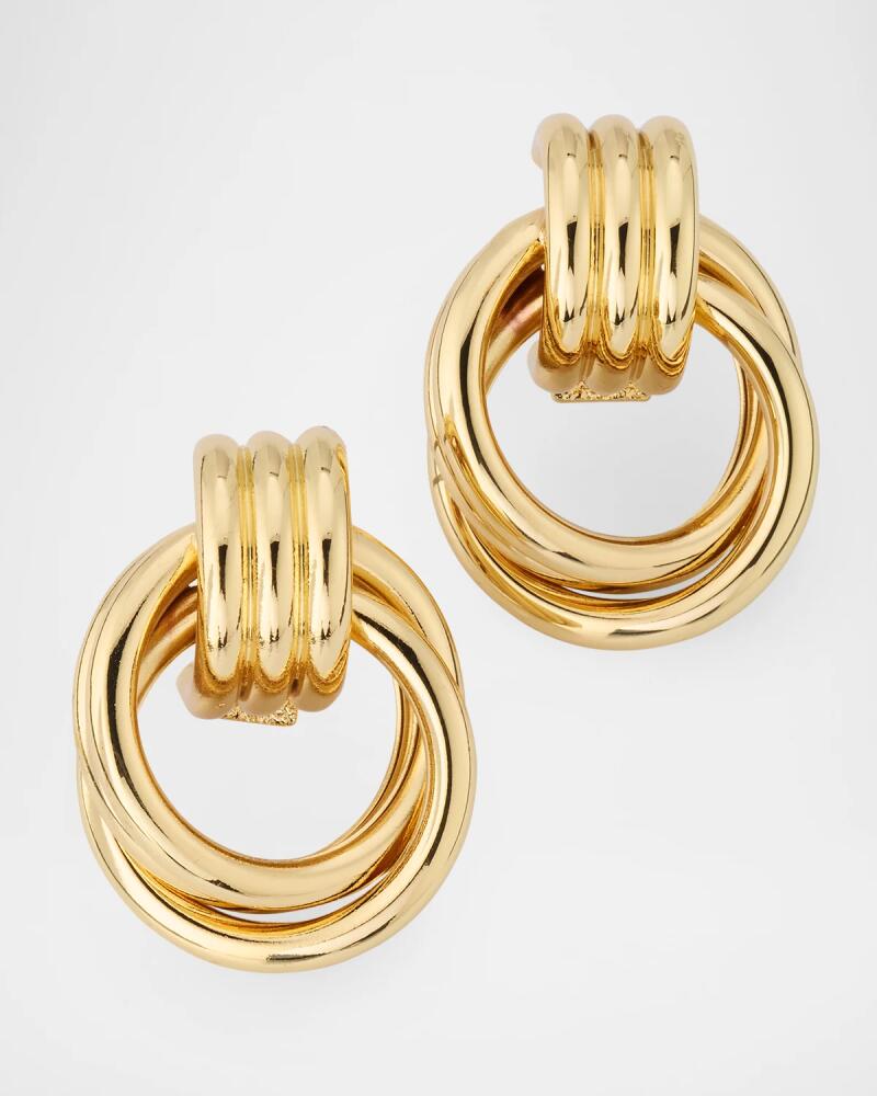 BaubleBar Gold-Plated Interlocking Hoop Earrings Cover