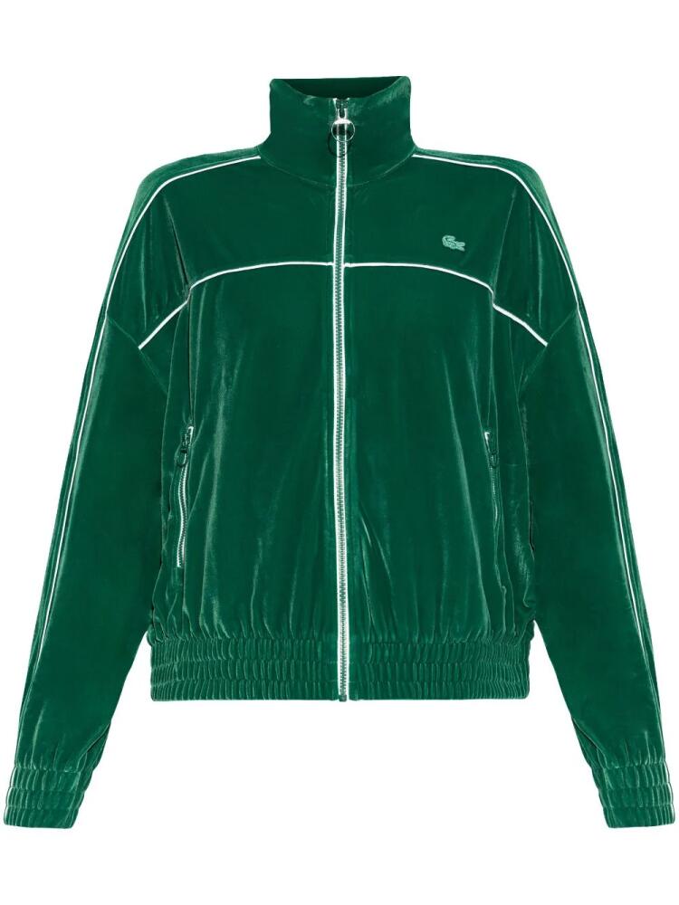 Lacoste zip-up velvet track jacket - Green Cover