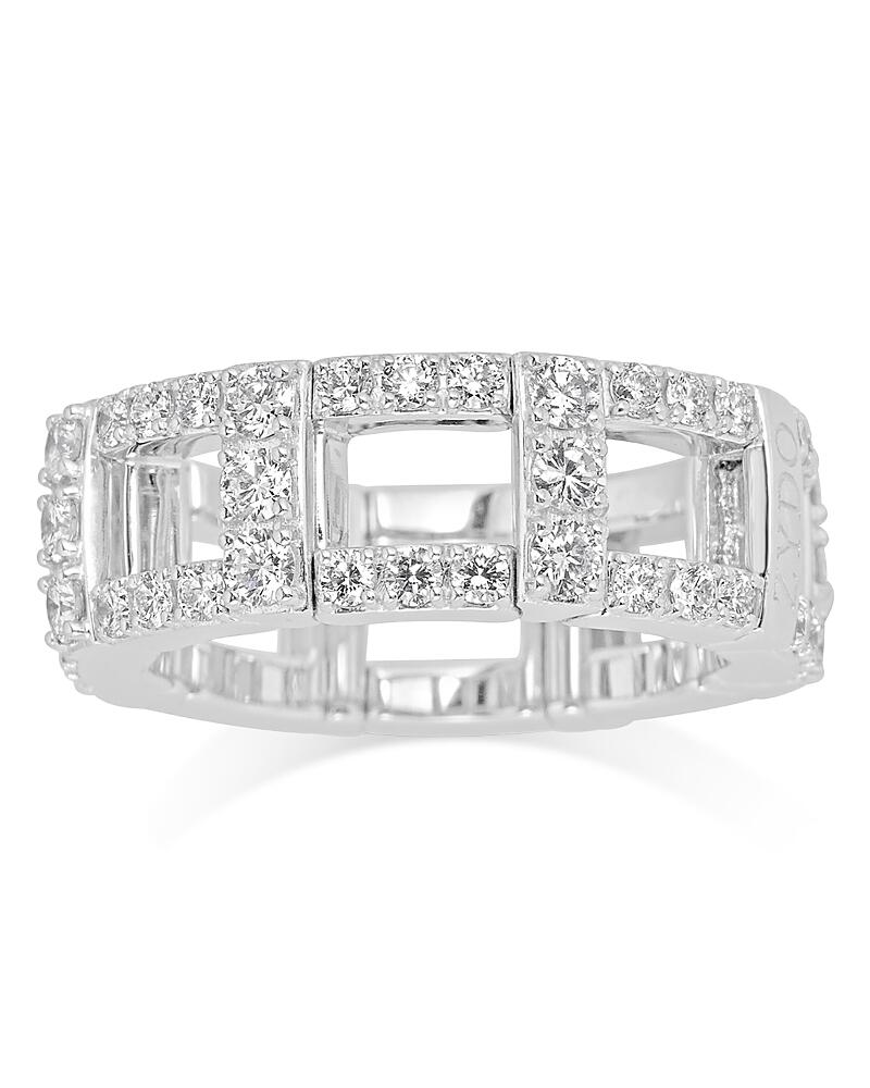 Zydo 18K White Gold Stretch Diamond Art Deco Ring Cover