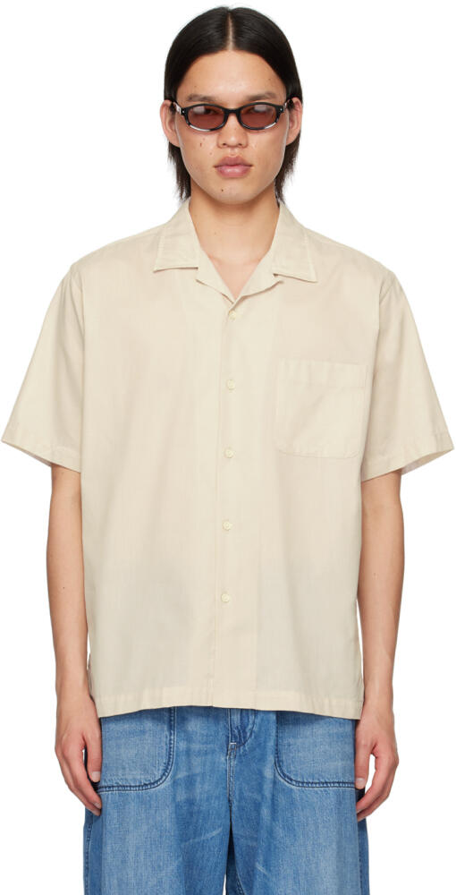 nanamica Off-White Open Collar Shirt Cover