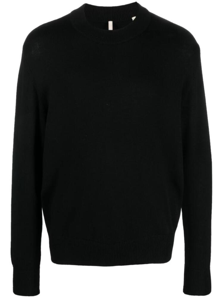 Sunflower crew-neck merino-wool jumper - Black Cover