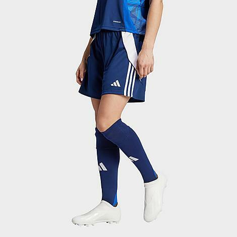 Adidas Women's Tiro 24 Soccer Shorts in Blue/Team Navy Blue 2 Cover