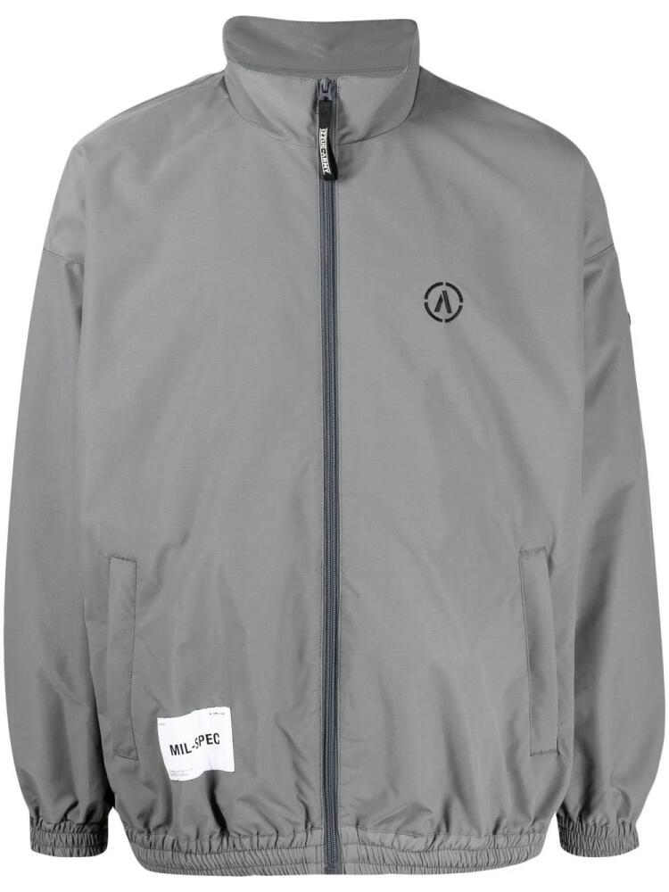 izzue logo-print track jacket - Grey Cover