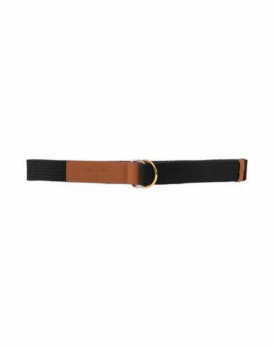 Marni Woman Belt Black Polyester, Cow leather, Brass Cover