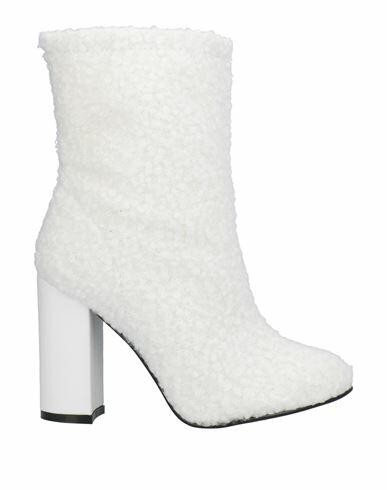 Divine Follie Woman Ankle boots White Textile fibers Cover