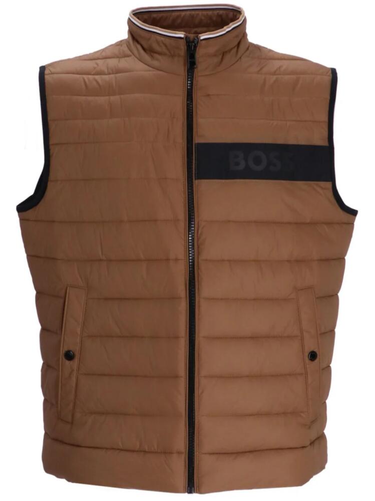 BOSS Darolan padded gilet - Brown Cover