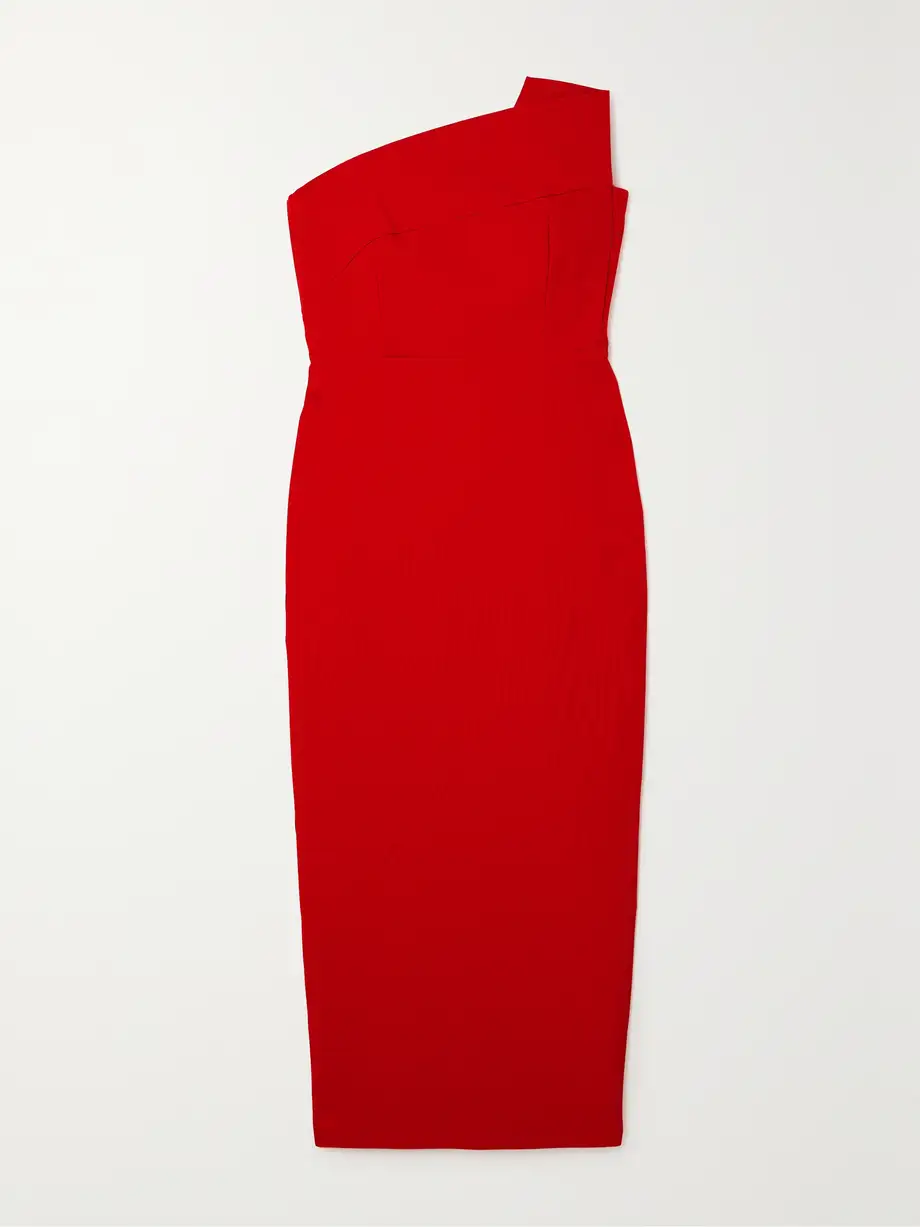 Roland Mouret - Strapless Crepe Midi Dress - Red Cover