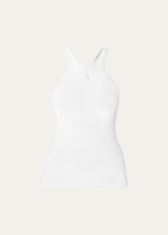 Courreges Criss-Cross Ribbed Tank Top Cover