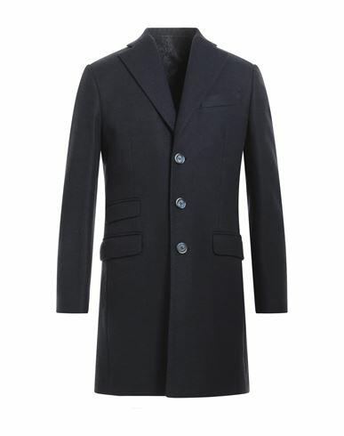 Havana & Co. Man Coat Midnight blue Polyester, Wool Cover